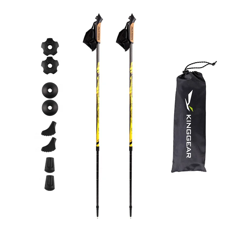 

Kinggear Custom Noridic 2-Section Telescopic Carbon Fiber Walking Hiking Trekking Sticks Pole, Customized