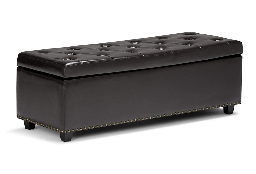 leather ottoman pouf