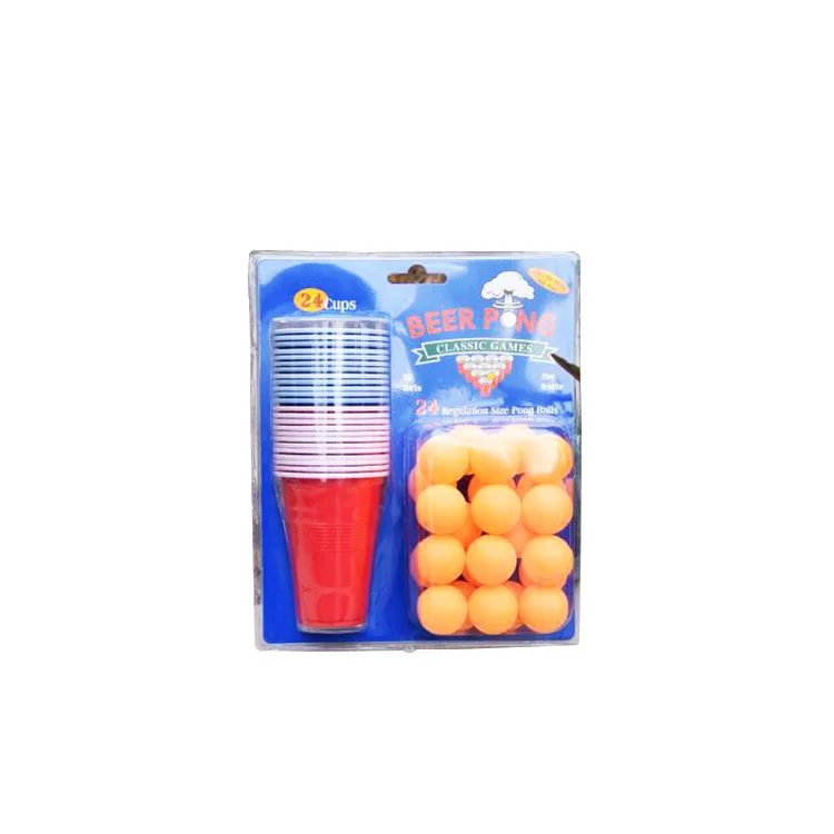 
Disposable plastic red cup drinking game party beer pong kit 