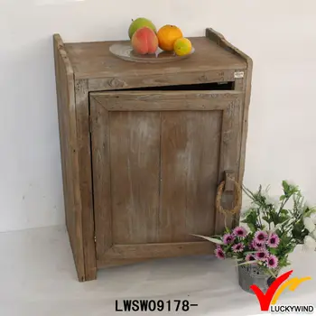 One Door Floor Stand Small Ornate Distressed Antique Cottage