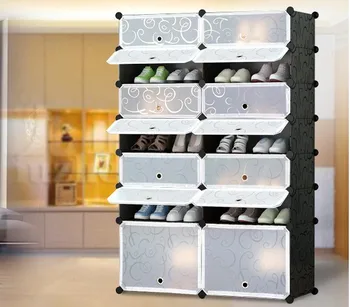 Black And White Color Diy Plastic Shoe Rack Cabinet Buy Plastic