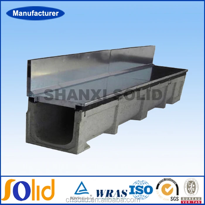 High Load Drain Gutters Polymer Concrete Rain Drainage Channel