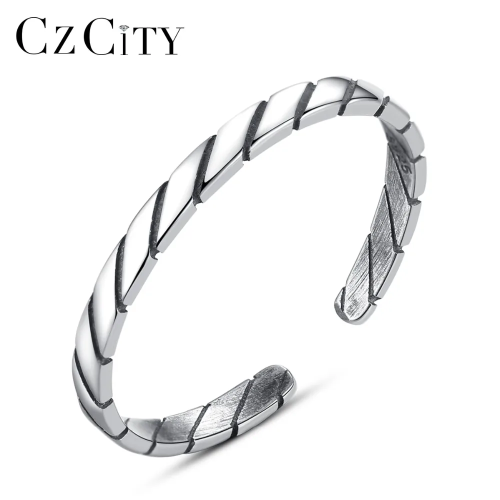 

CZCITY Female Personality Retro Do Old Fashion Retro Thai Silver Ring Girls Fashion Ultra Slim Retro Thai Silver Ring