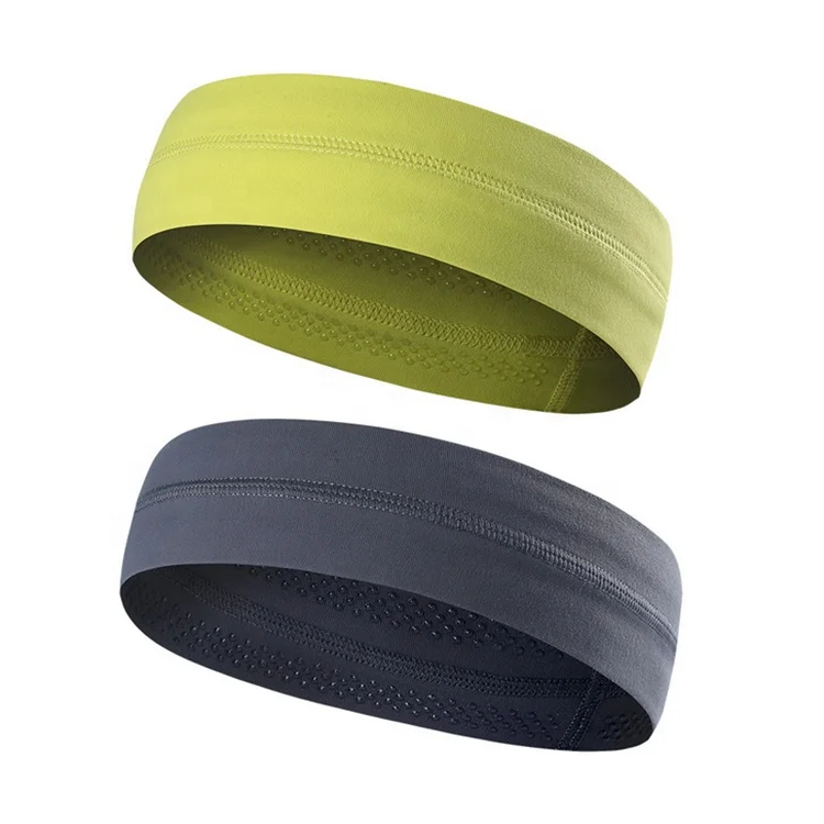 

Custom logo unisex sports headband fitness gym yoga sweatband with non-slip silicone, 11 colors