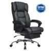 Ergonomic High Back Reclining Executive Office Chair with Adjustable Angle Recline Locking System and Footrest