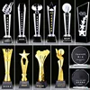 Free Design And Laser Logo Crystal Awards Trophies For Dubai Market Business Glass Trophy Crystal Gift