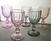 China Factory Glass Crafts Fancy Stemware Colored Wine Glass Wedding Supplies