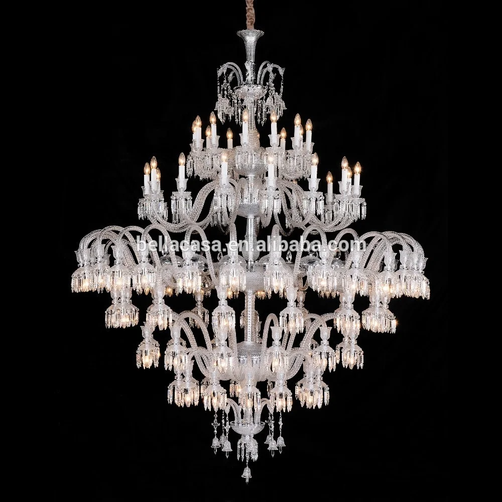 Clear Ceiling Fan Light K9 Crystal Candelabra Chandelier For Gallery