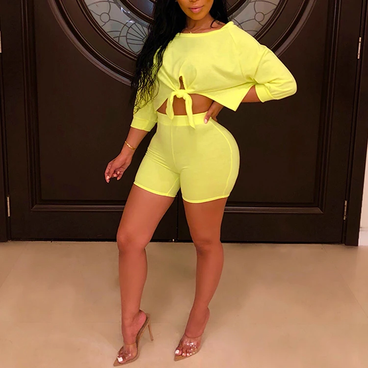 

Wholesale 2019 Solid Wo Piece High Waist Summer Custom Clothing Jumpsuits Rompers