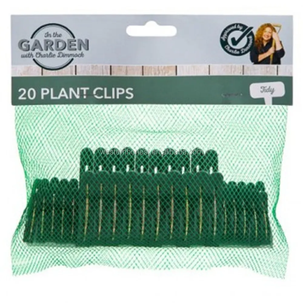 20pcs Springloaded Plastic Garden Plant Gripper Clip Flower Support