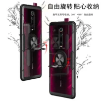 

for Xiaomi RedmiK20pro/Mi9T transparent finger ring cell phone case PC shockproof magnetic back cover for Redmi Note7 wholesales