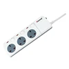 13A 250V BS socket extension cord with individual switches and lights power socket