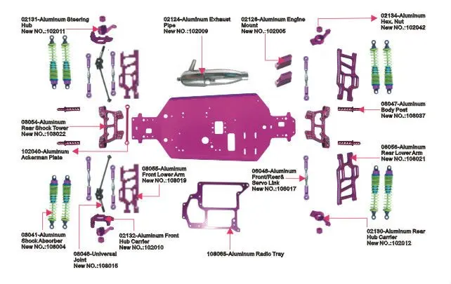 redcat rc car parts