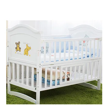 natural wood baby crib