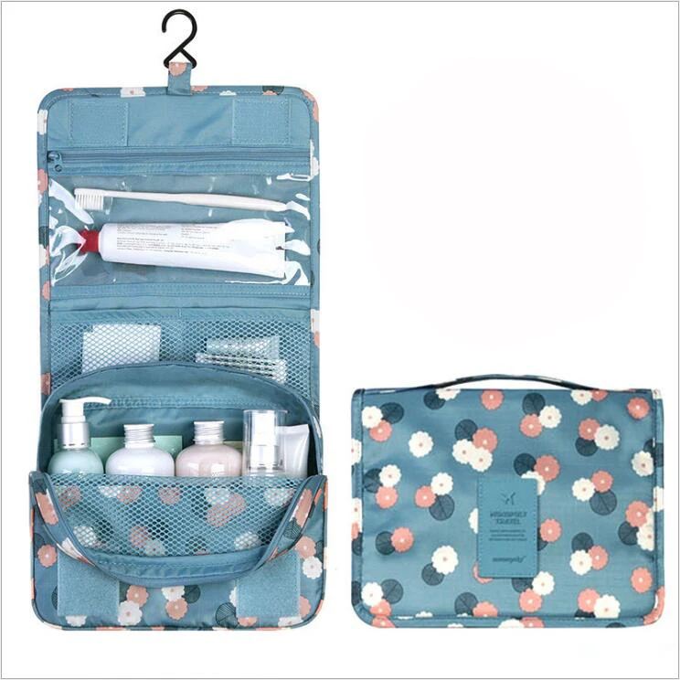 

Waterproof Cosmetic Customised Toiletry Bag Travel Bag Set With Hanging Hook For Women, Any colors belong to pantone board