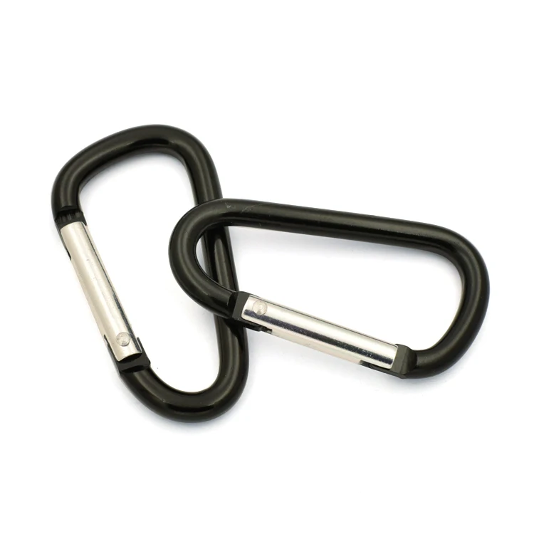 Custom Size Black Color D Shape Aluminum Key Chain Carabiner Buy