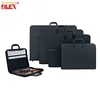 2017 Fashionable PU Leather Zippered Art Portfolio Case