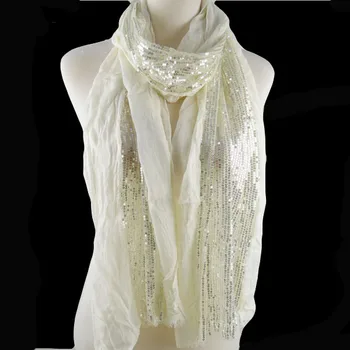 silver sequin shawl