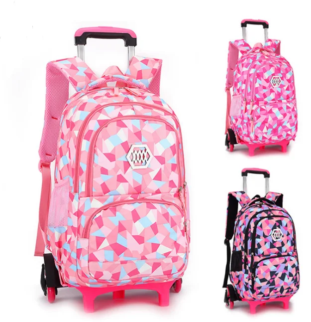 

2019 new design trolley students backpack bag kids school trolley backpack with wheels Kids Luggage Bag Travel Backpack, As pictures