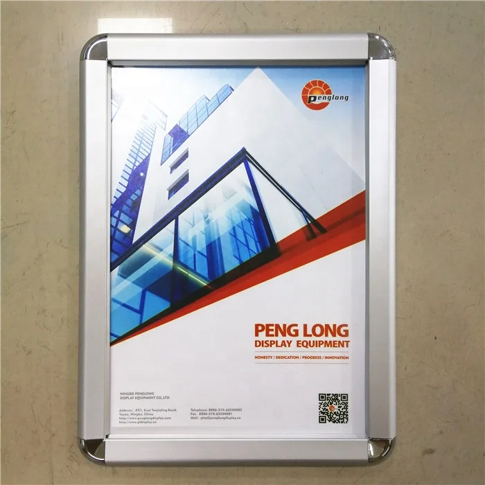 Aluminum Wall Display Clip Frame 24 X 36 Marketing Poster Frame
