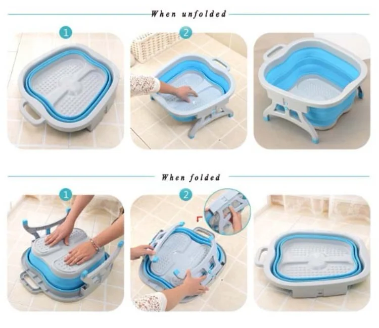 Allife Factory Price Household Collapsible Plastic Folding Foot Soak ...