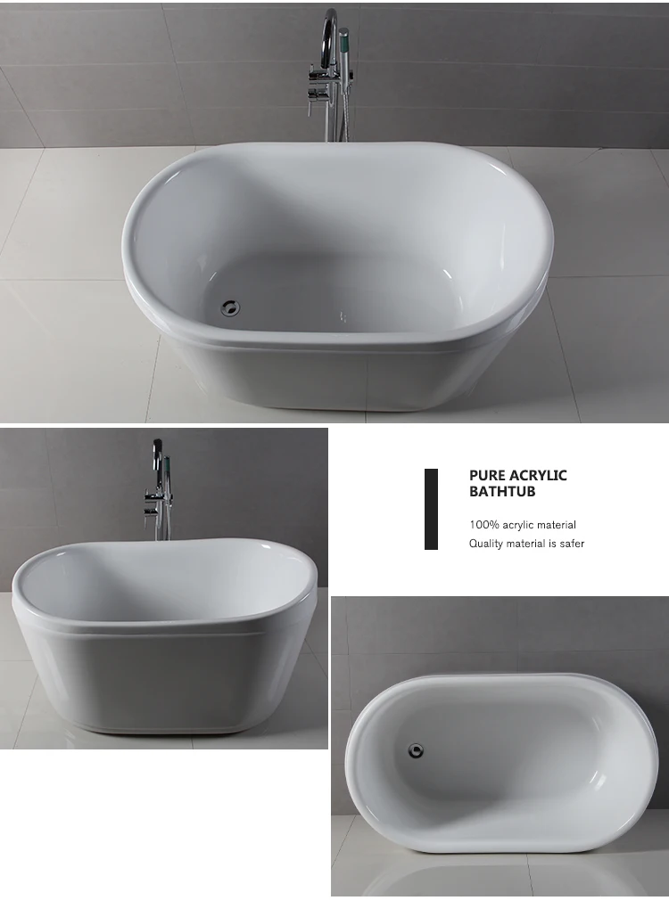Waltmal Acrylic Material Left Drain Oval Freestanding Chinese soaking Tub For Baby/Pet WTM-02111