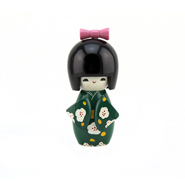 fq 品牌木制儿童古董 kokeshi 传统日本婴儿娃娃