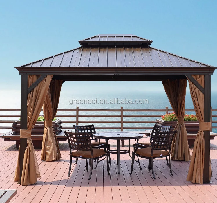 Green Metal Roof Outdoor Aluminum Frame Gazebo Buy Aluminum Frame