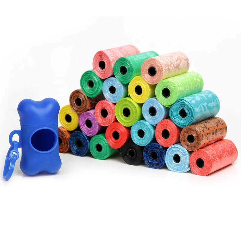 

Factory Price 25 rolls/ctn Disposable Eco Friendly Pet Dog Waste Poo Bags, Optional