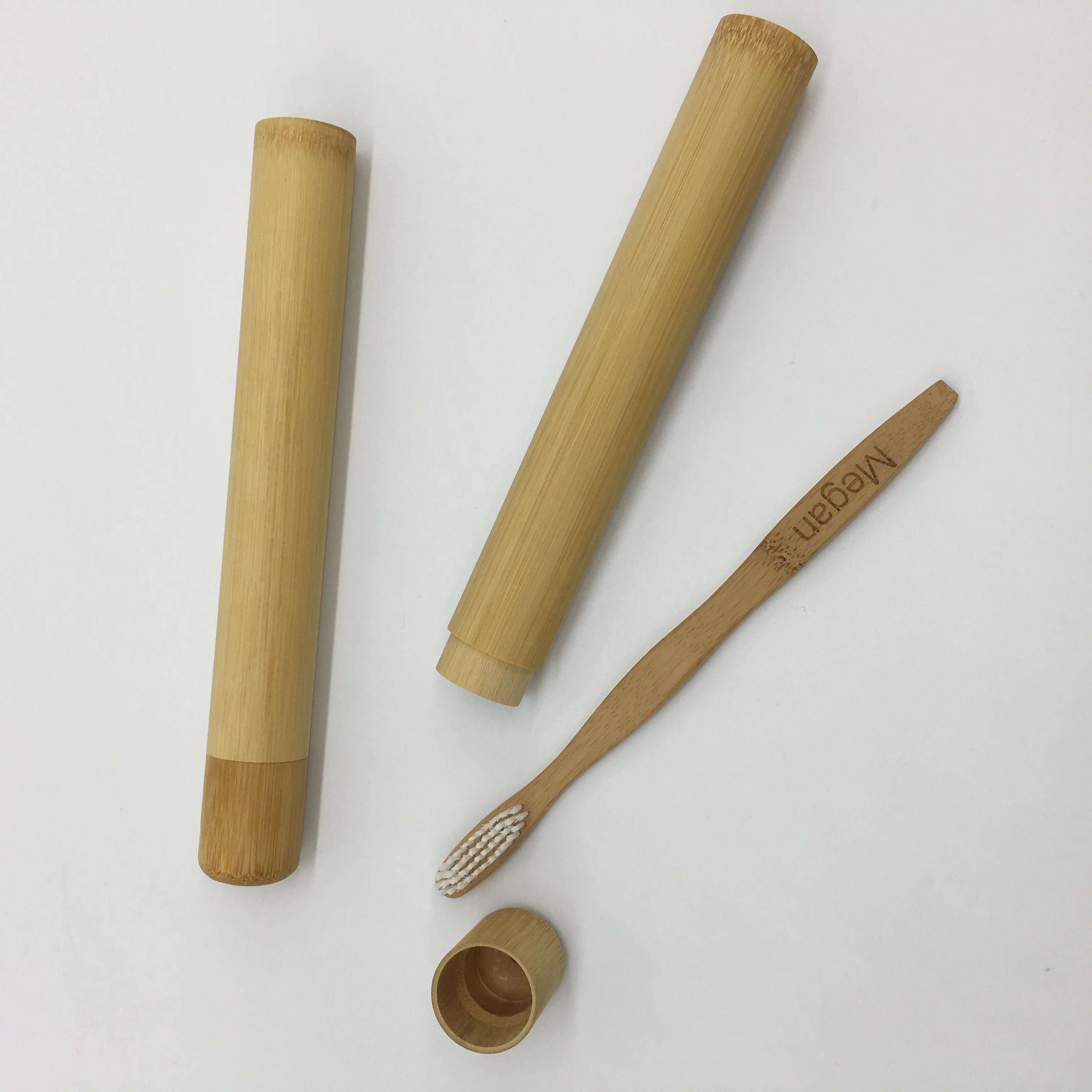 

CE approved high quality 100% bamboo toothbrush kit with nylon 4 bristle