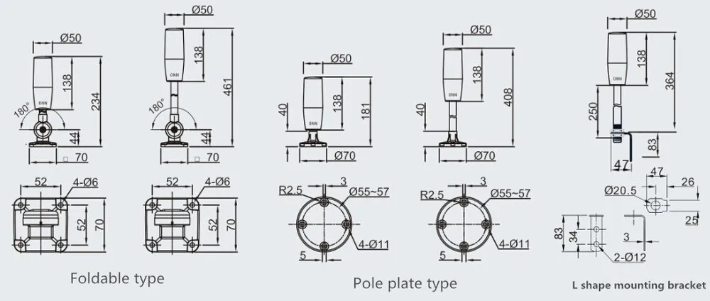 ONN-M4T Equipment Signal Lights / Tower Warning Lamp for CNC Machine