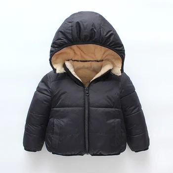 Children's Jackets Wholesale China Kids Winter Black Hooded Down Jacket ...
