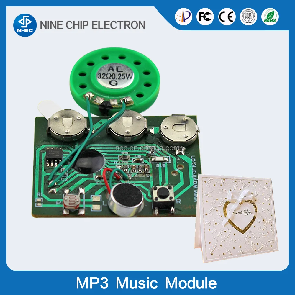 Voice Recording Ic Chip,Musical Sound Chips For Card,Small Recordable