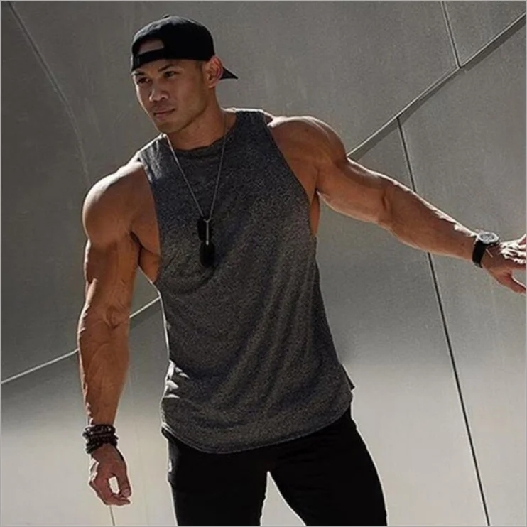 Wholesale  Gym Singlets Stringer Bodybuilding  Men's GYM Fitness Sports Tank Top