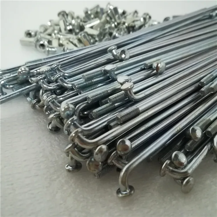 

10G spokes 3mm width J bend electric bicycle bike spoke motorcycle radios 5.5mm-300mm length silver nipples free