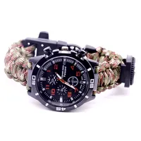 

Amazon Paracord Bracelet Watch Self-rescue Parachute Cord Survival Bracelets Watch