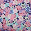 Custom color floral pattern 97 cotton 3 spandex print satin fabric for women tea warp dress
