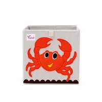 

Cute Kids Toy Organizer Baby Clothing Folding Storage Box with Animal Embroidery