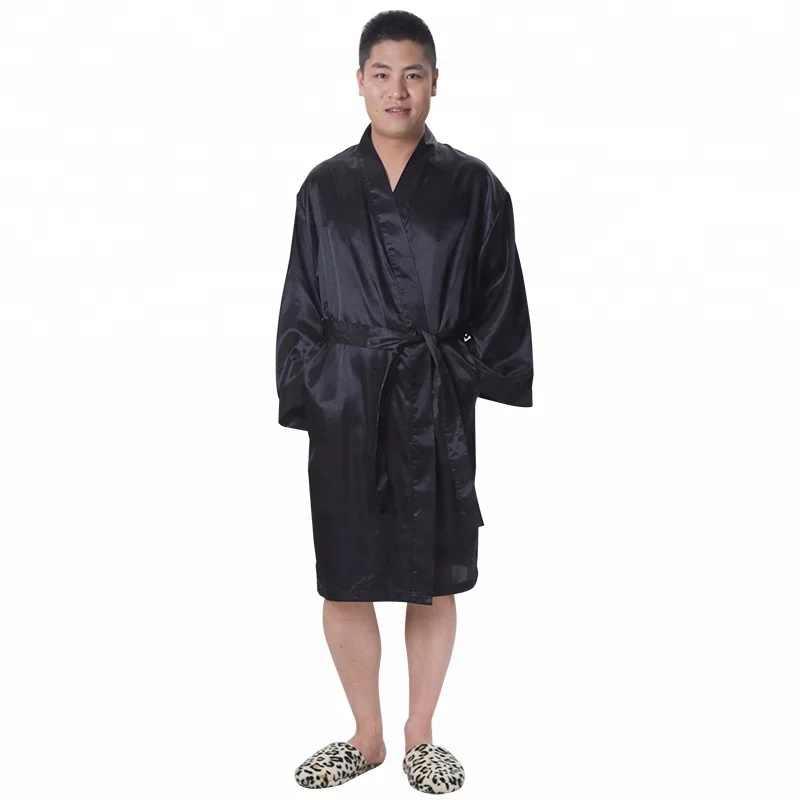Wholesale Hot Sexy Fashion Black Satin Men Bath Robe Buy Bathrobe