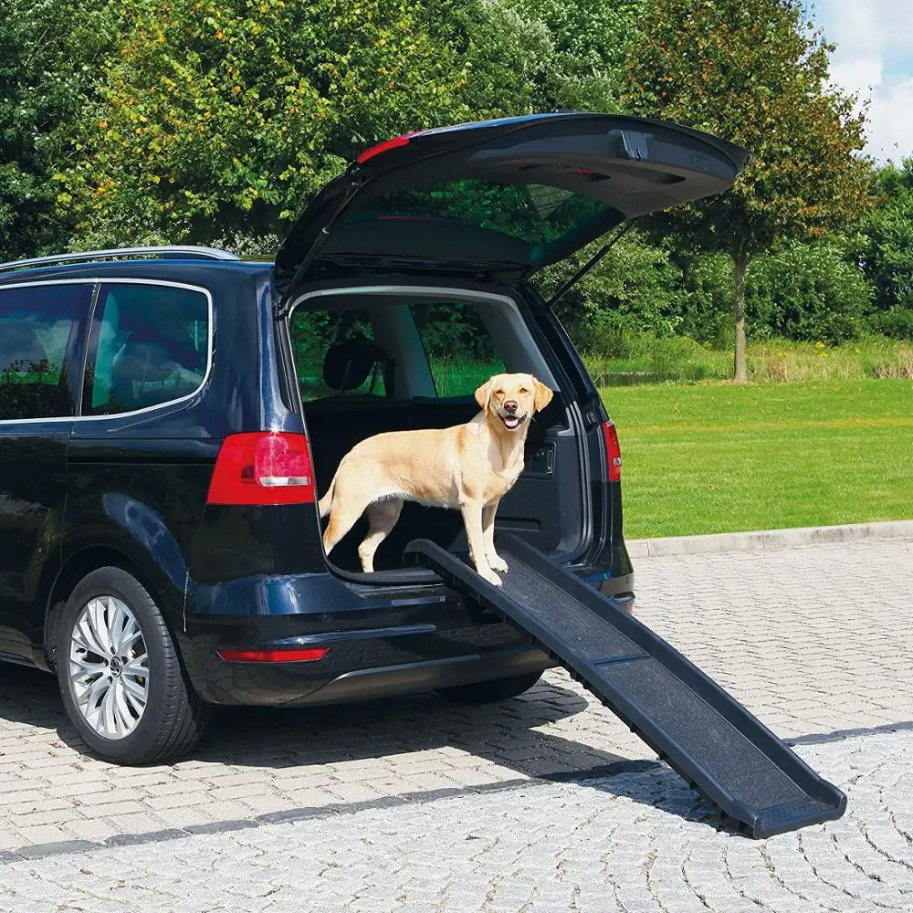 

Lightweight Plastic Pet Folding Ramp Dog Vehicle Nonslip Ramp, Black
