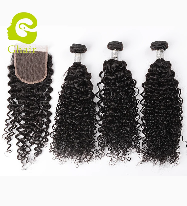 

Color 1B deep curly frontal lace closure with bundles