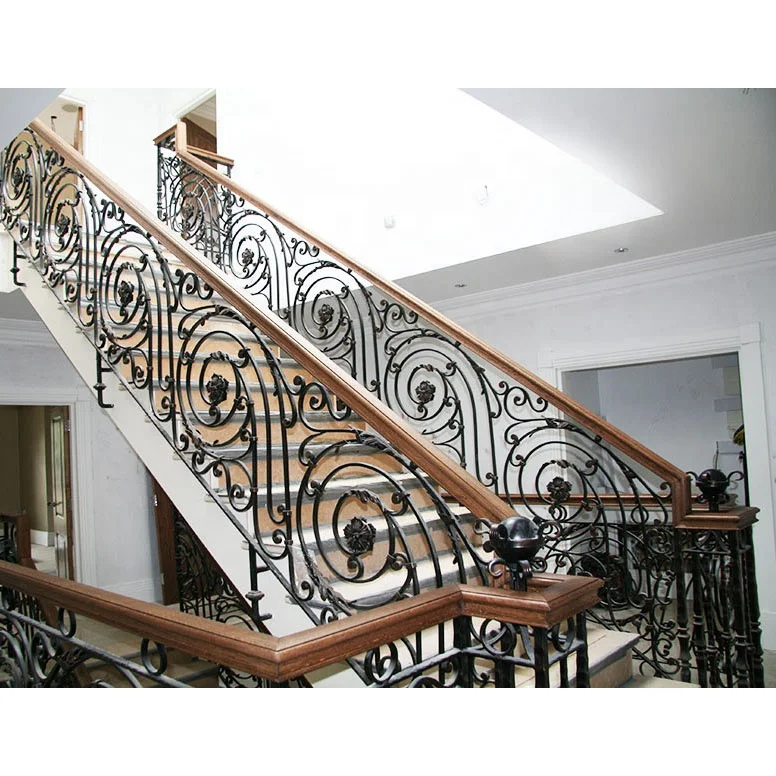 custom modern interior wrought iron stair railings design china hebei factory.jpg