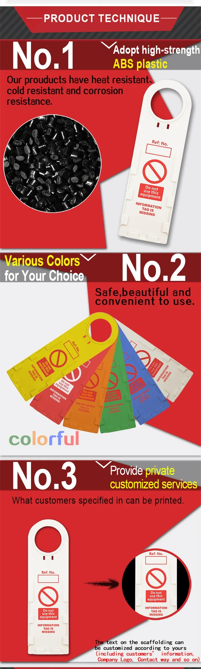 Combination Safety Scaffolding Tag with 10pcs Holders 20pcs Tags & 2pcs Marker Pens