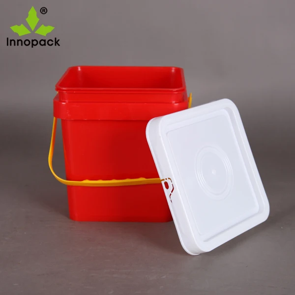 10l / 15l Clear Square Plastic Bucket With Lids And Handle Buy Clear