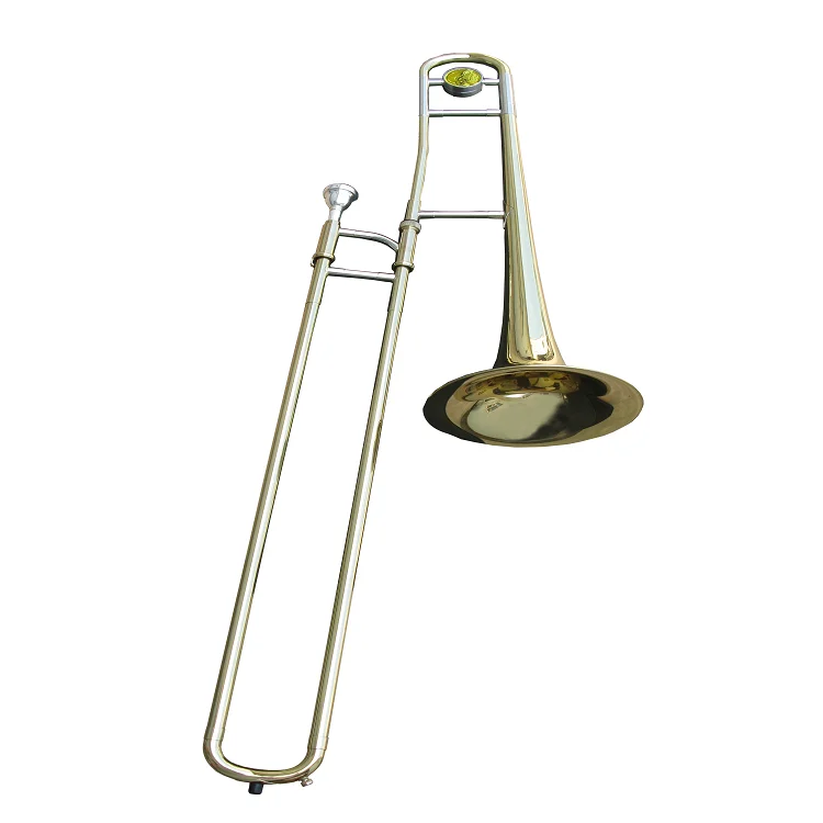 
Professional Gold Lacquered Brass Bb Alto Trombone With Case 