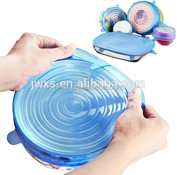 

Stretchy Clear Food Cover,Microwave Oven Food Cover Elastic BPA Free, White/blue/green/orange/pink