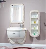 Oval shape four layers hanging bathroom corner cabinet