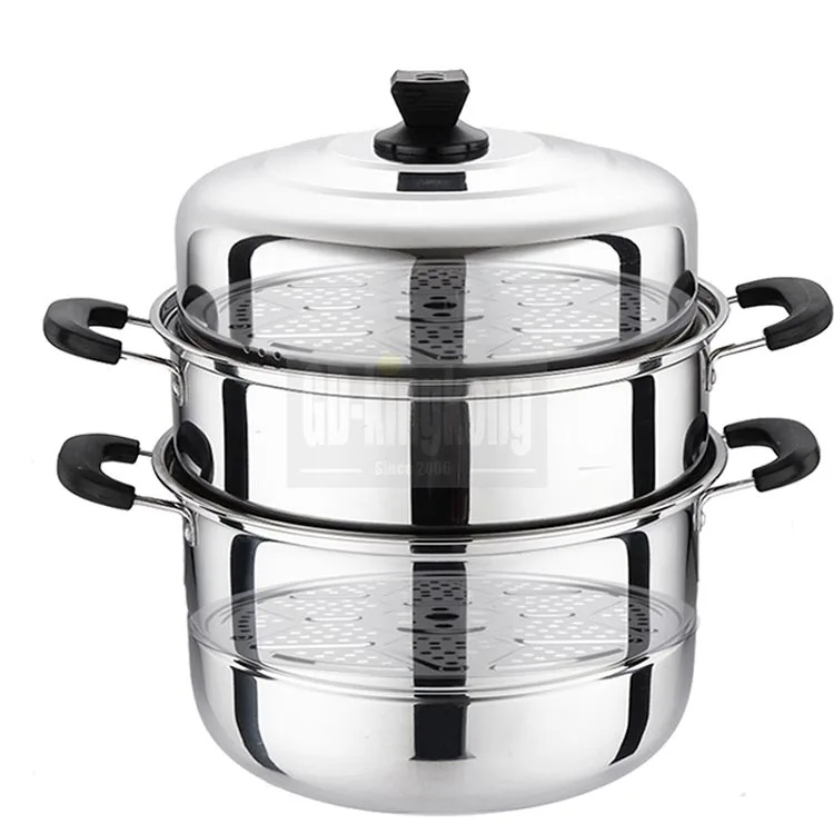 Low Price 201 Korean Non Stick Metal Steamer Pot 24cm High Quality