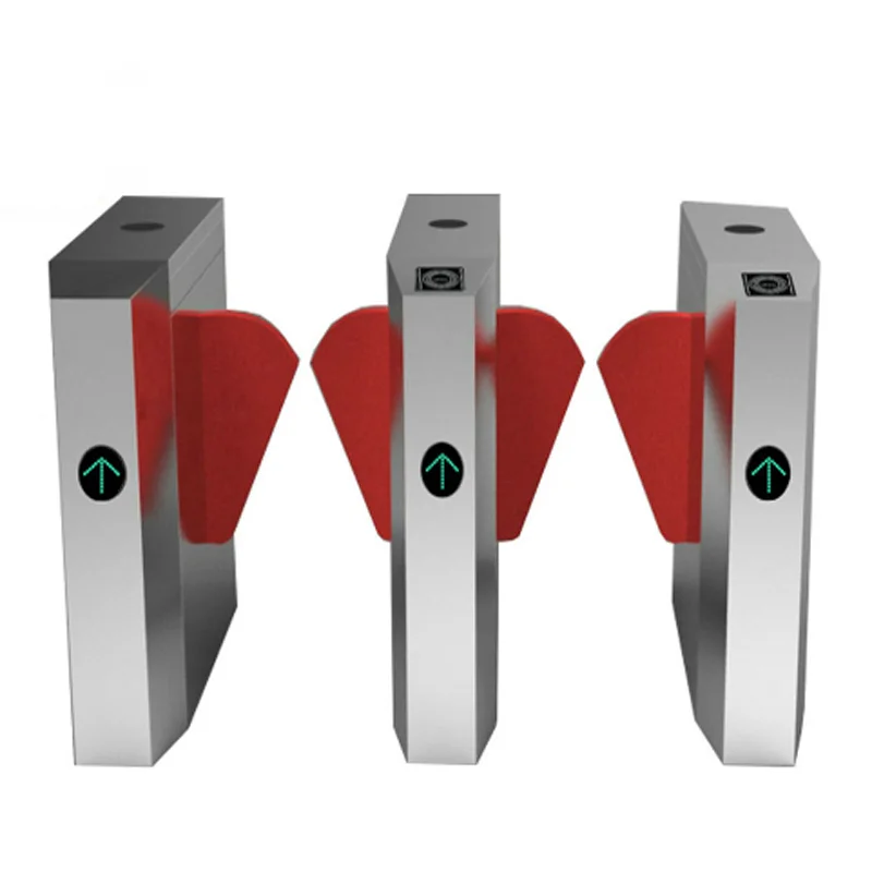 Traffic Management Access Control Flap Barrier Gate AI Smart Facial Recognition Waist Height Flap Barrier Turnstile