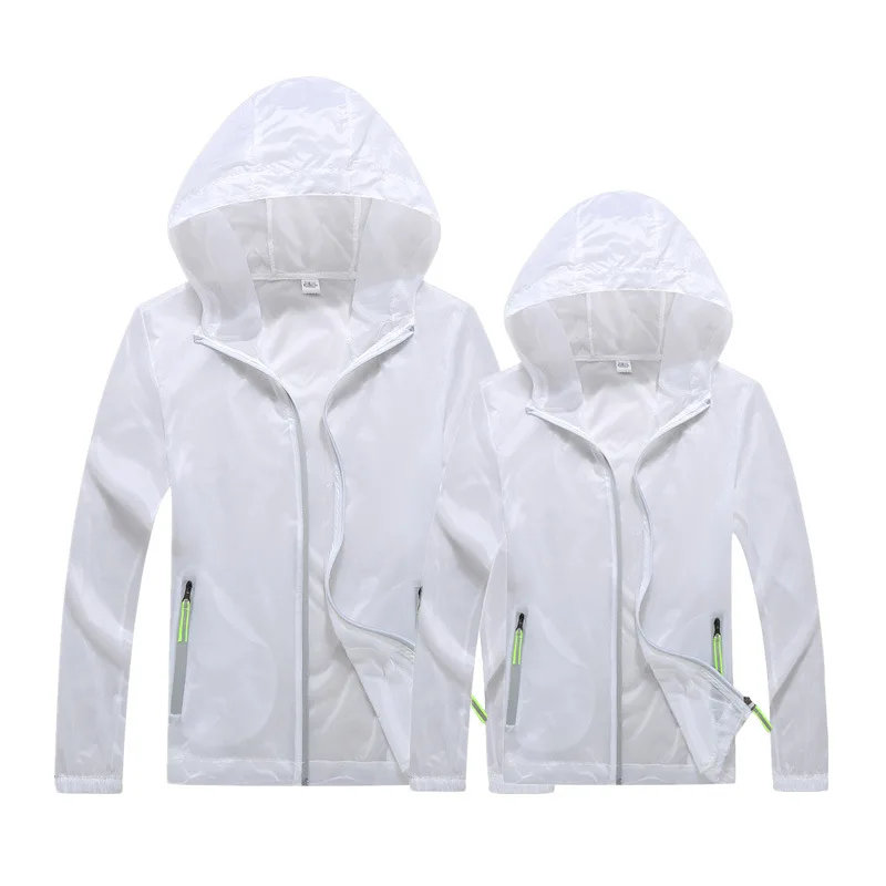 

reflect light zipper sweat hoody anti-uv design basic coat rash guards sun protect skin jacket